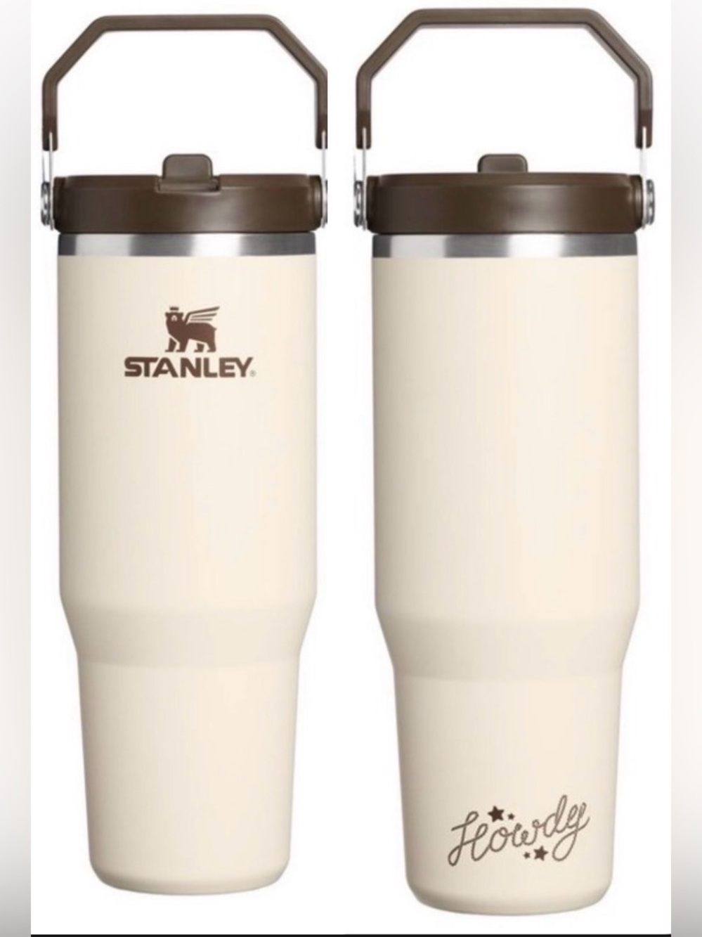 NWT Stanley Western IceFlow Flip Straw Tumbler Limited Edition Cream Brown Howdy